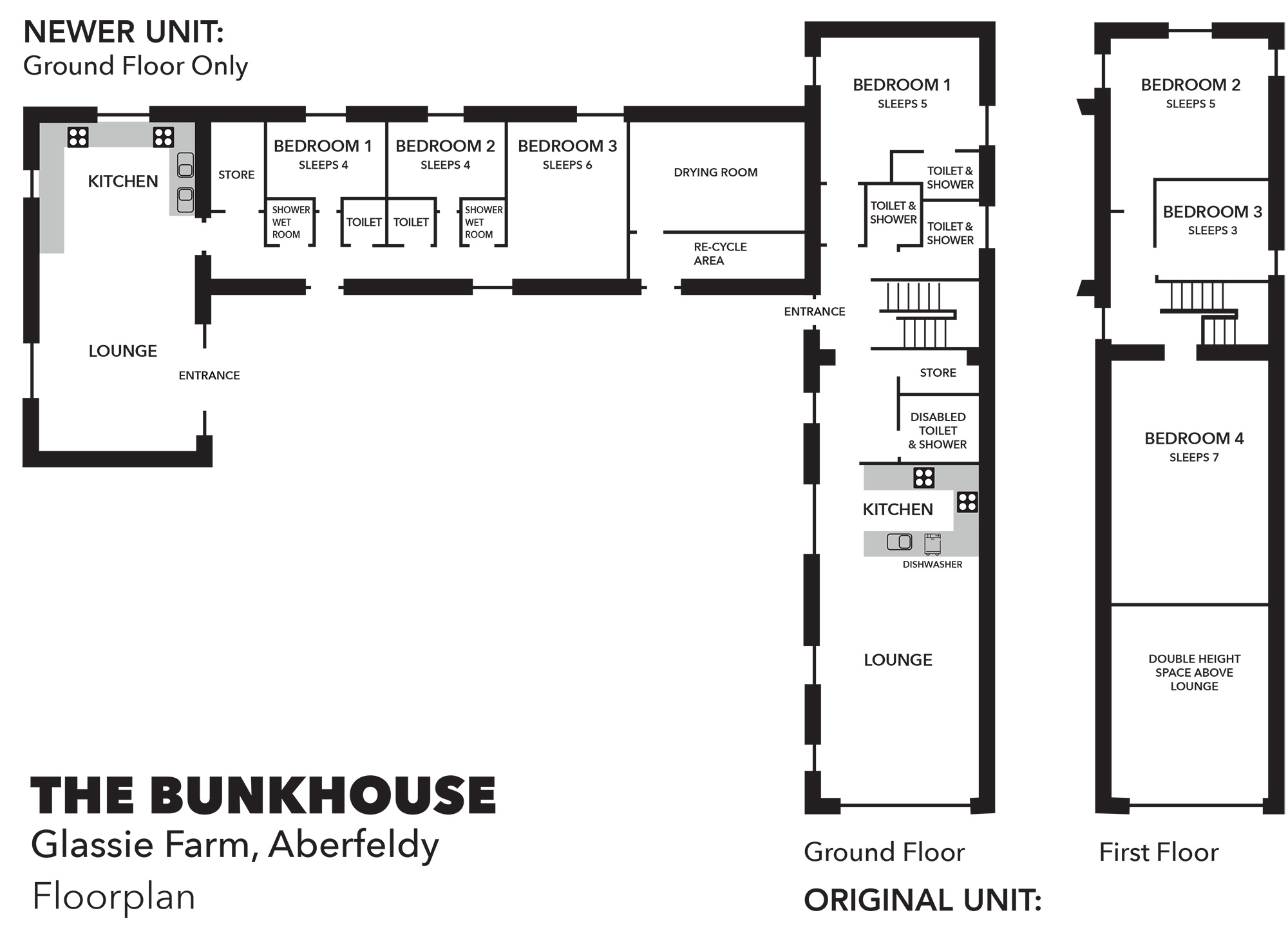 Floorplan of Bunkhouses